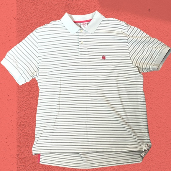 Brooks Brothers 100% Cotton Striped Polo Shirt. Large. - Picture 1 of 5